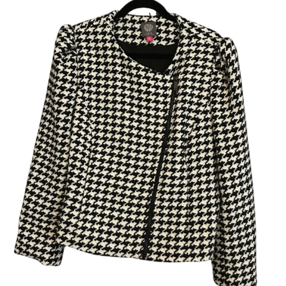 Vince Camuto Moto Houndstooth Jacket XXL, EUC MSRP $149 - Picture 8 of 9